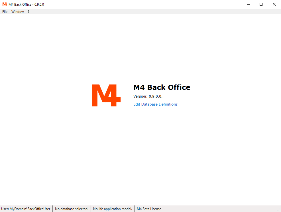 M4 Back Office for the first time